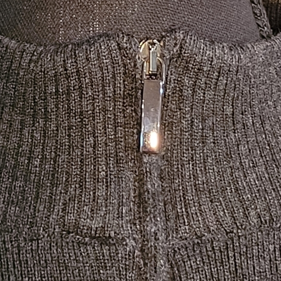 SERICA Striped Men's 1/4 Zip Sweater, Made in Italy, Size Large - Picture 6 of 10